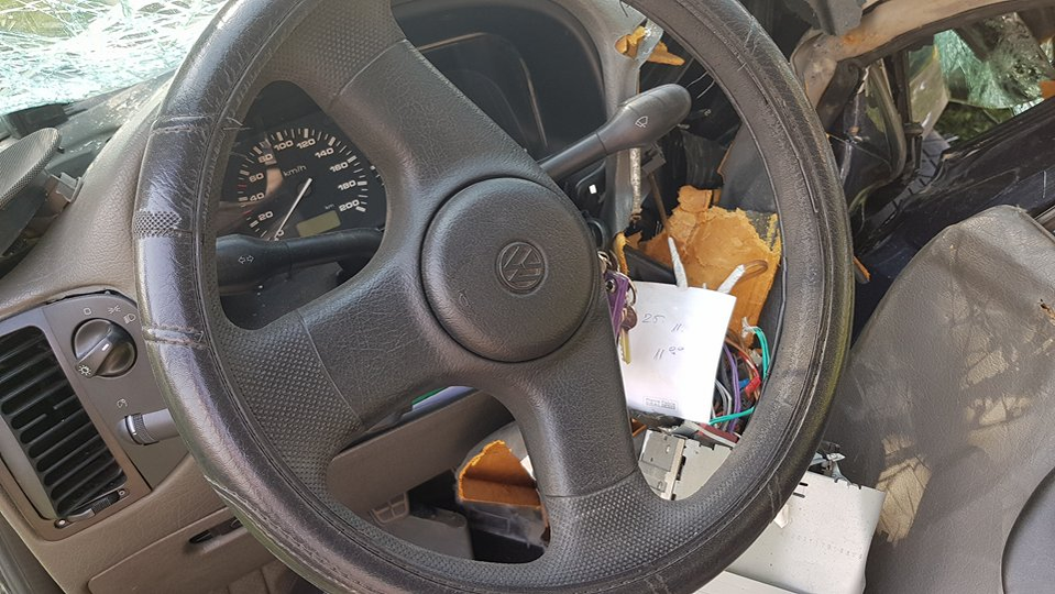 Mașinile implicate în accident s-au făcut zob