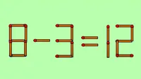 Test IQ exclusiv pentru genii | Transformați 8-3=12 într-o egalitate corectă, mutând un singur chibrit