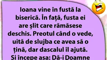 BANC | Ioana vine în fustă la biserică