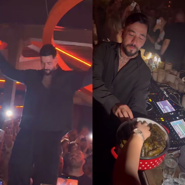 Cel mai viral DJ al momentului, Mahmut Orhan, a făcut show de senzație la Nuba, dar nu a uitat nici de celebrele sarmale. sursă - social media