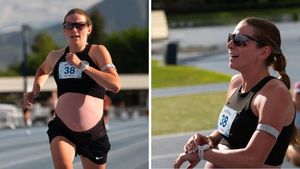 Sportiva care a alergat 1,6 km în 5 minute și 26 de secunde la 38 de săptămâni de sarcină a născut! Cum se simte bebelușul ei?