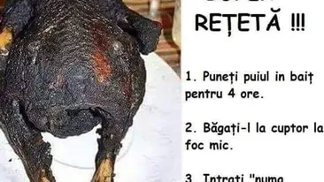 BANC | Super-rețetă pentru pui la cuptor: Puneți puiul în baiț pentru 4 ore. Băgați-l la cuptor, la foc mic. Intrați..