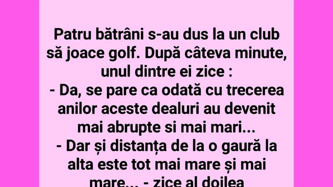 BANC | Pensionarii și clubul de golf