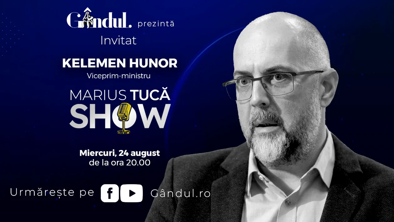 Marius Tucă Show începe miercuri 24 august, de la ora 20.00, live pe gândul.ro