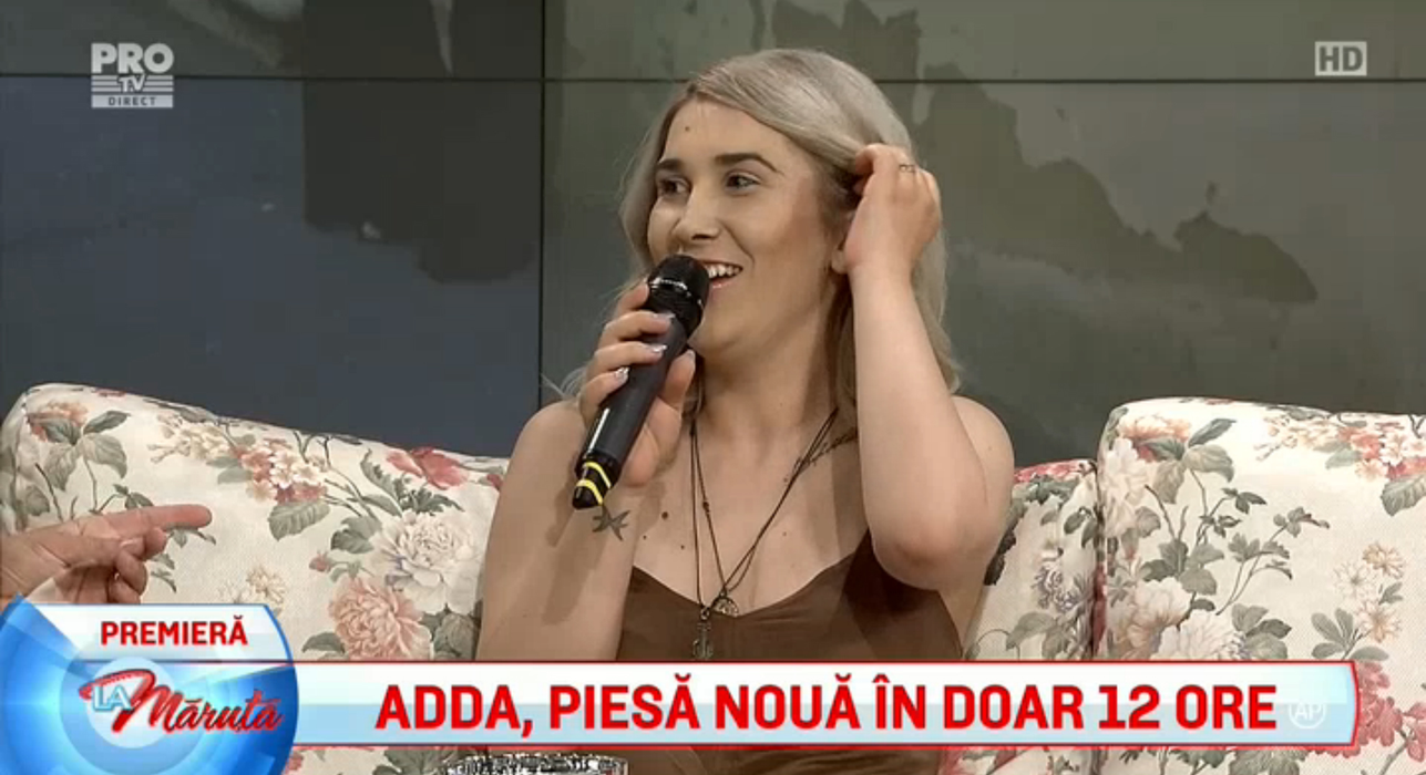 Adda e bine acum. Cântăreaţa a apărut foarte zâmbitoare la show-ul "La Măruţă"