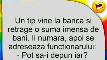 BANC | Un tip vine la bancă și retrage o sumă imensă de bani