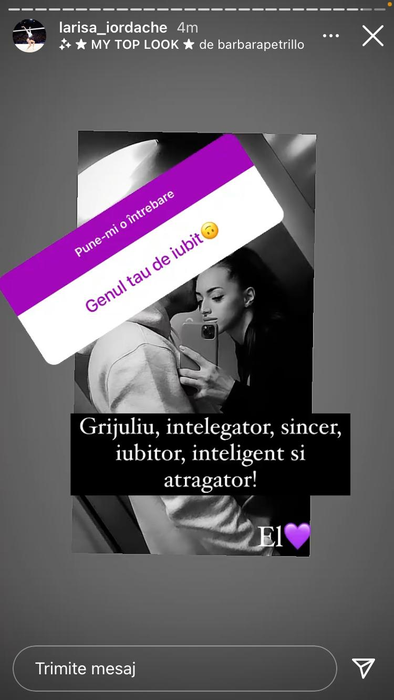 Larisa Iordache are iubit, a recunoscut