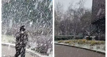 Prima zăpadă din 2026, în București. Imaginile suprinse în urmă cu puțin timp, în Capitală: ninge ca în povești