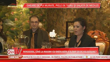 Minodora, cină extravagantă în oraş! A mâncat salată de meduze, piele de tigru şi raţă caramelizată! Vezi dacă i-a plăcut!