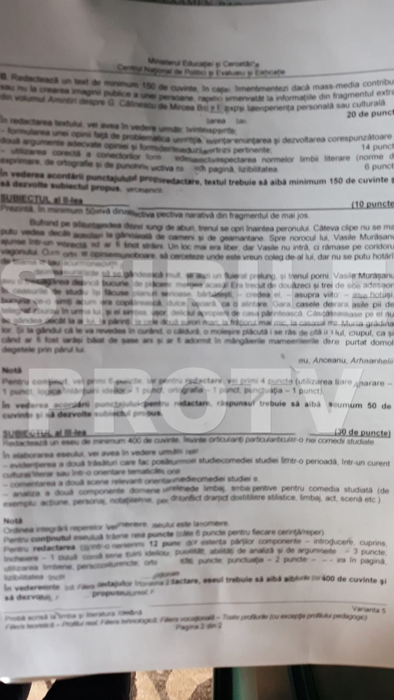 Subiecte Limba şi literatura română la Bacalaureat. Ce a picat în 2020 – O scrisoare pierdută, de I.L. Caragiale. Emoţii uriaşe