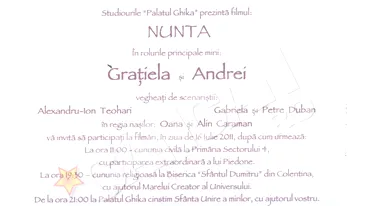 Andrei Duban si Gratiela sunt inventivi!  Au facut invitatii la nunta sub forma de generic de film!
