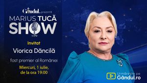 Marius Tucă Show începe miercuri, 1 iulie, de la ora 19.00, live pe Gândul. Invitată: Viorica Dăncilă