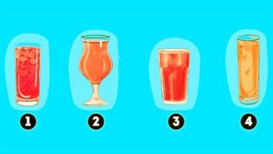 Test de inteligență exclusiv pentru genii | Care dintre aceste 4 pahare conține cel mai mult suc?