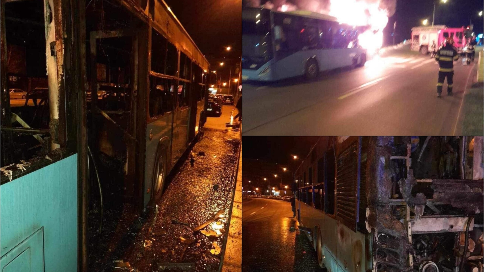 Un autobuz STB a ars complet în Drumul Taberei! Circulația, blocată în această dimineață