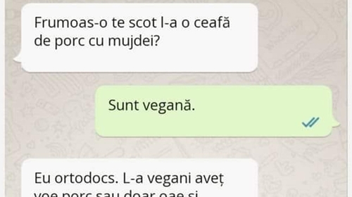 BANCUL ZILEI | Frumoas-o te scot l-a o ceafă de porc cu mujdei?