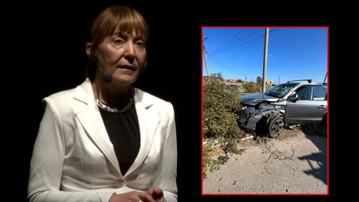 Monica Macovei, primele declarații după accident. Un motociclist a fost grav rănit: ”Nu am pierdut controlul mașinii”