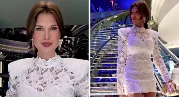 Cât costă rochia purtată de Monica Bîrladeanu în croaziera de sărbători. Soția lui Valeriu Gheorghiță nu s-a uitat la bani