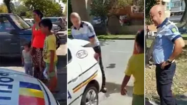 Gestul uriaș făcut de un polițist din Slatina, în prima zi de școală! A chemat o familie, a deschis portbagajul, iar ce a urmat a uimit România!