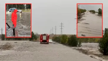 Imaginile devastatoare ale ciclonului Barbara! A făcut prăpăd în România: șosele transformate în lacuri, zeci de copaci căzuți