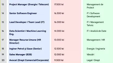 TOP 20 | Cele mai bine plătite meserii din România la final de 2025. Care e cel mai bănos job, de fapt