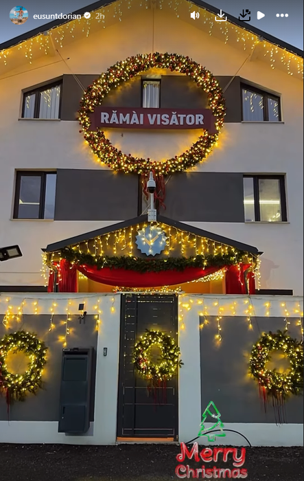 Dorian Popa nu se uită la bani! Ce decorațiune uriașă și-a pus pe casă, de Crăciun