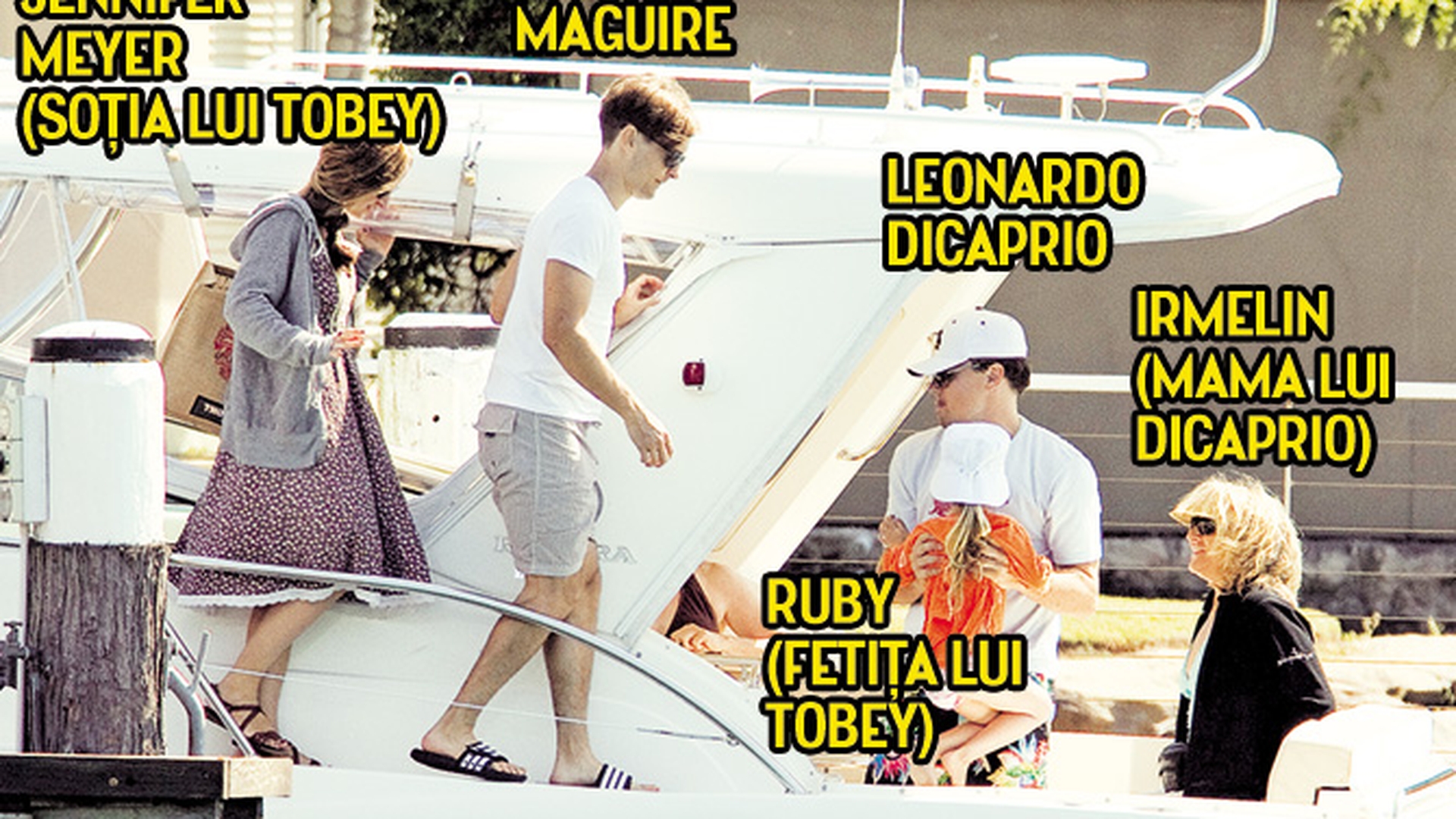 Leonardo Dicaprio prefera compania mamicii in vacanta! Are grija de copiii altora