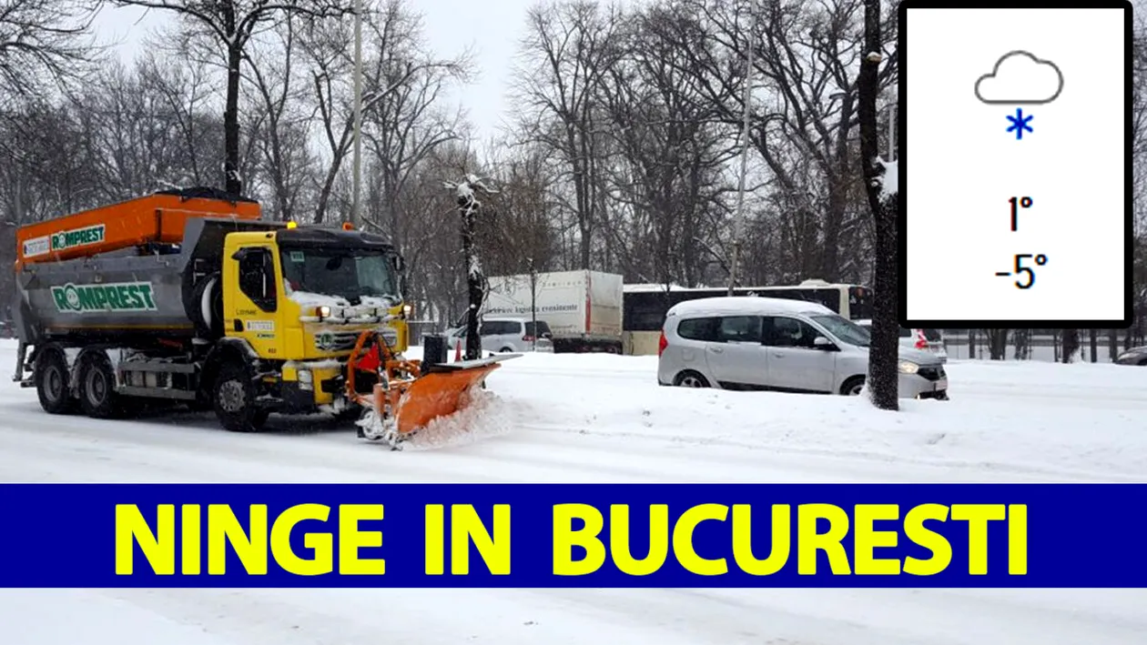 Meteorologii Accuweather au modificat prognoza. Zilele următoare vin ninsorile în București și în celelalte orașe din România