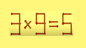 Testul IQ de vineri | Mutați doar 1 chibrit pentru a corecta egalitatea: 3x9=5