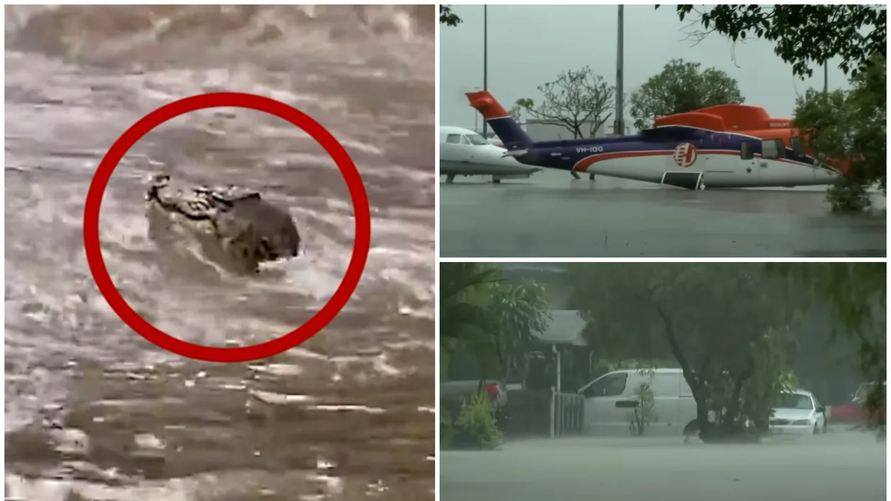 Imagini apocaliptice în Australia, după inundațiile fără precedent. Crocodilii au ajuns pe străzile orașului, iar aeroportul a fost inundat