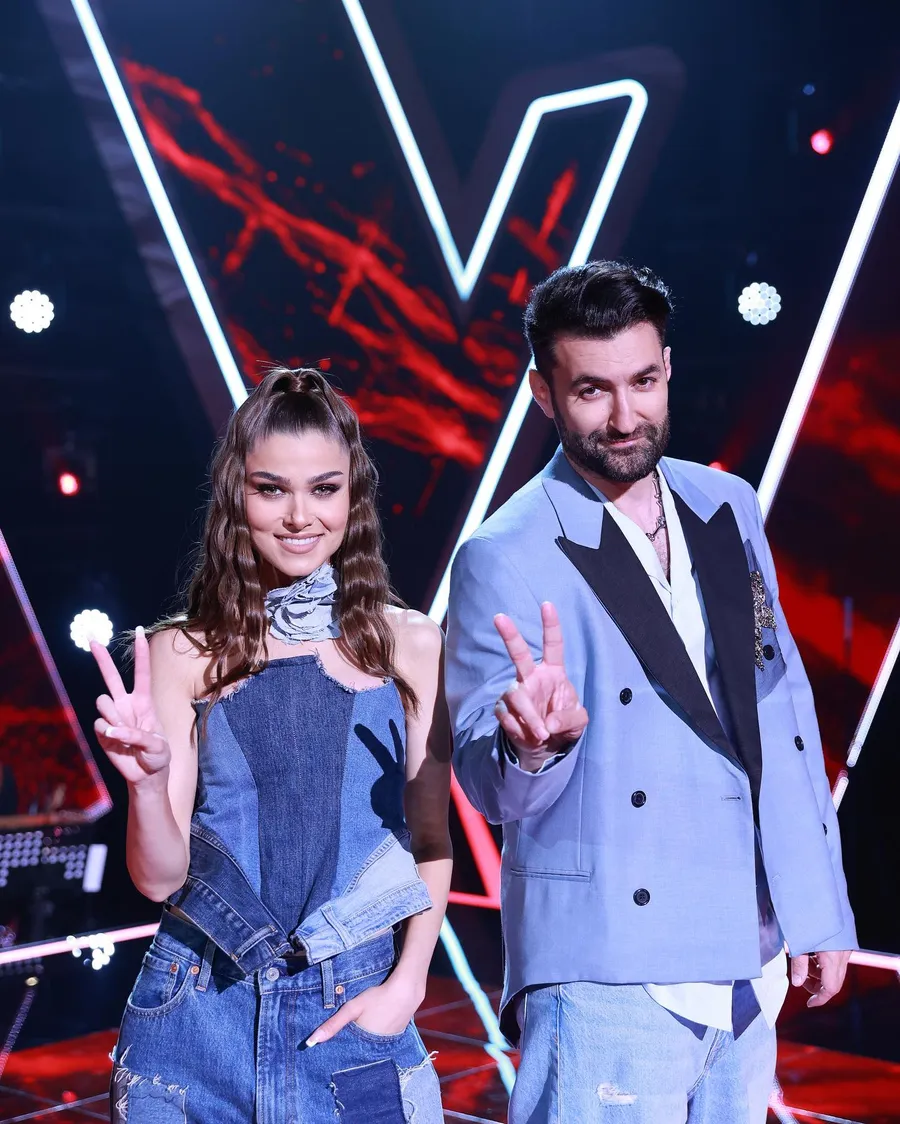 Theo Rose și Smiley, la "Vocea României" (Foto: Facebook)