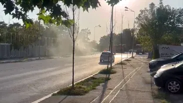 Explozie în București! Toată zona fostului restaurant Doi Cocoși s-a umplut de fum instant. Ce a ars