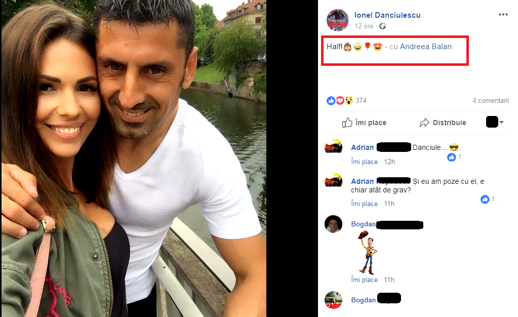 Ionel Dănciulescu și-a prezentat oficial iubita! Prima poză cu Andreea Bododel, fosta soție a lui Tibi Bălan