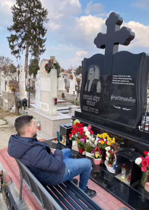 Locul de veci al lui Petrică Mâțu Stoian/ sursă foto: TikTok