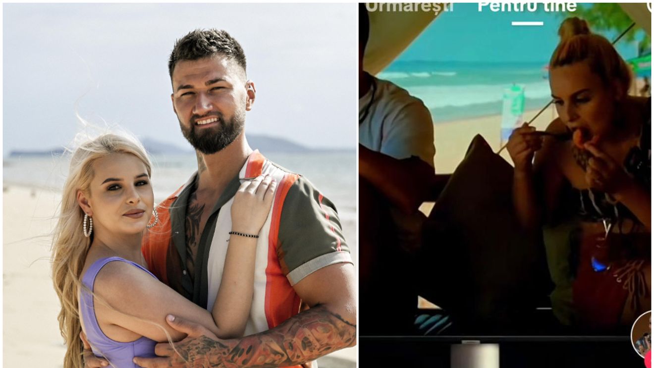 Speak și Florin Ristei s-au prăpădit pe jos de râs, după ce o porție de creveți a pus-o în dificultate pe Ana Maria de la Insula Iubirii: "Băi, a mâncat capul!"