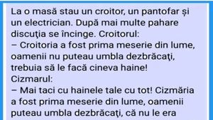 BANC | La o masă stau un croitor, un pantofar și un electrician
