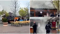Incendiu la un târg de Crăciun din Capitală! O căsuță din lemn a aras ca o torță