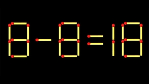 Test IQ cu chibrituri | Corectați 8 - 8 = 18, mutând un singur băț