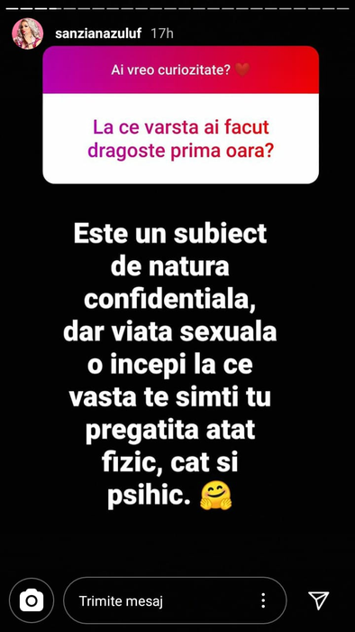 Sânziana Buruiană a vorbit despre vârsta la care și-a început viața sexuală: “Este un subiect….“