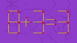 Test de inteligență | Mutați un singur chibrit pentru a corecta egalitatea 8+3=3