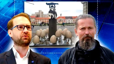 Scandal la Timișoara. Artistul care a creat statuia pe care Fritz a montat „ouăle cu picioare” de peste 500 de euro bucata somează Primăria să le îndepărteze