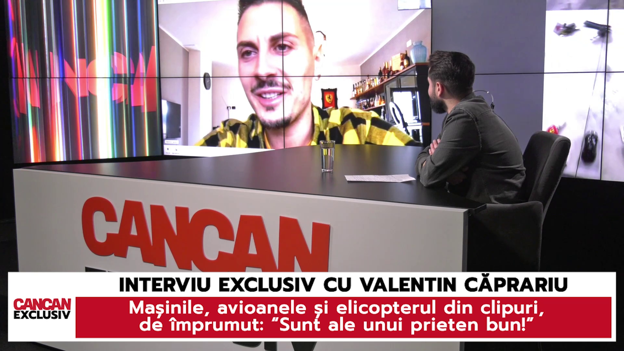 Valentin Căprariu a fost invitat în emisiunea CANCAN EXCLUSIV, difuzată pe canalul de YouTube "CANCAN" (Foto: captură video)