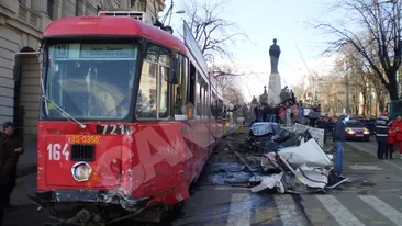 Accident cu repetitie! Un alt tramvai a deraiat la Iasi