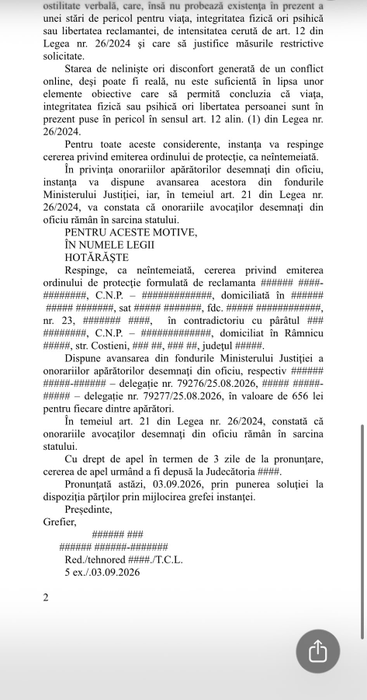 Decizia din prima instanță și, potrivit lui Florinel Nan, este lipsită de probele menționate în articolul publicat
