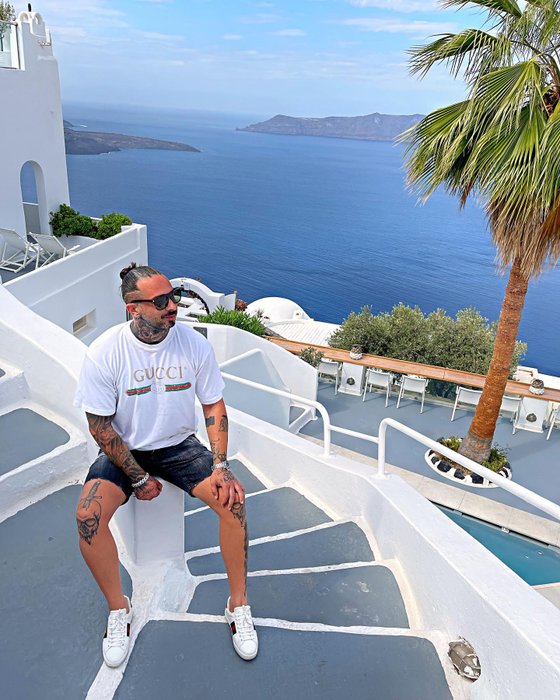 Cornel Oană, vacanță în Santorini / Sursă foto: Facebook
