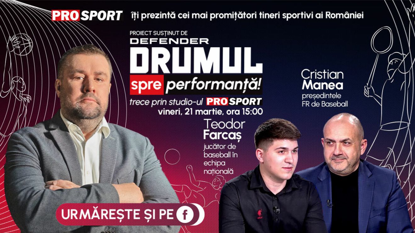 Emisiunea „Drumul spre performanță”, vineri, 21 martie, de la ora 15.00. Chiar există baseball în România