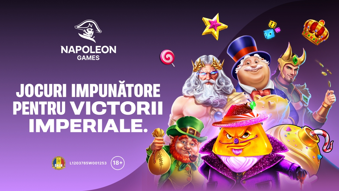 (P) Ofertă bogată de sloturi și jackpoturi la Napoleon Games, cel mai nou casino online din România