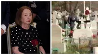 O mână de oameni la ceremonia de reînmormântare a Rodicăi Stănoiu. Primele imagini