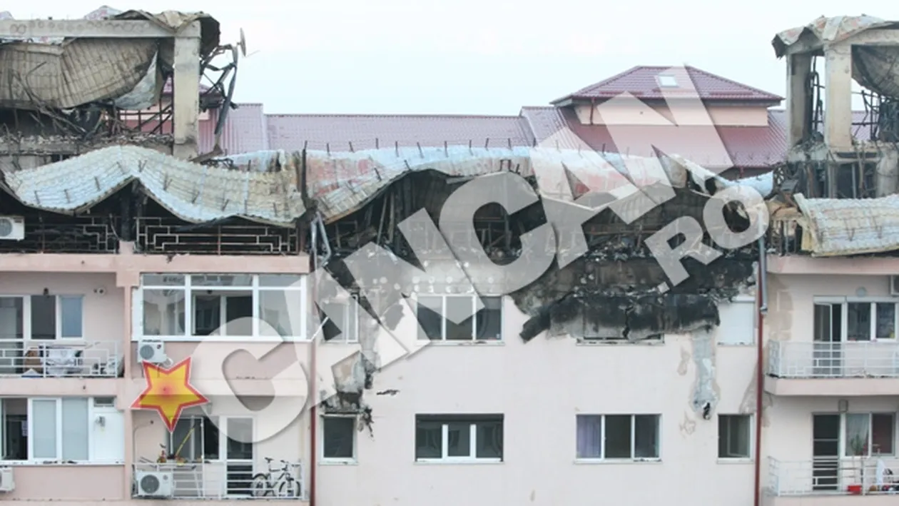 Dimensiunile reale ale dezastrului de la blocul distrus de foc! Imagini uluitoare realizate de fotoreporterii CANCAN.ro, de la inaltime!