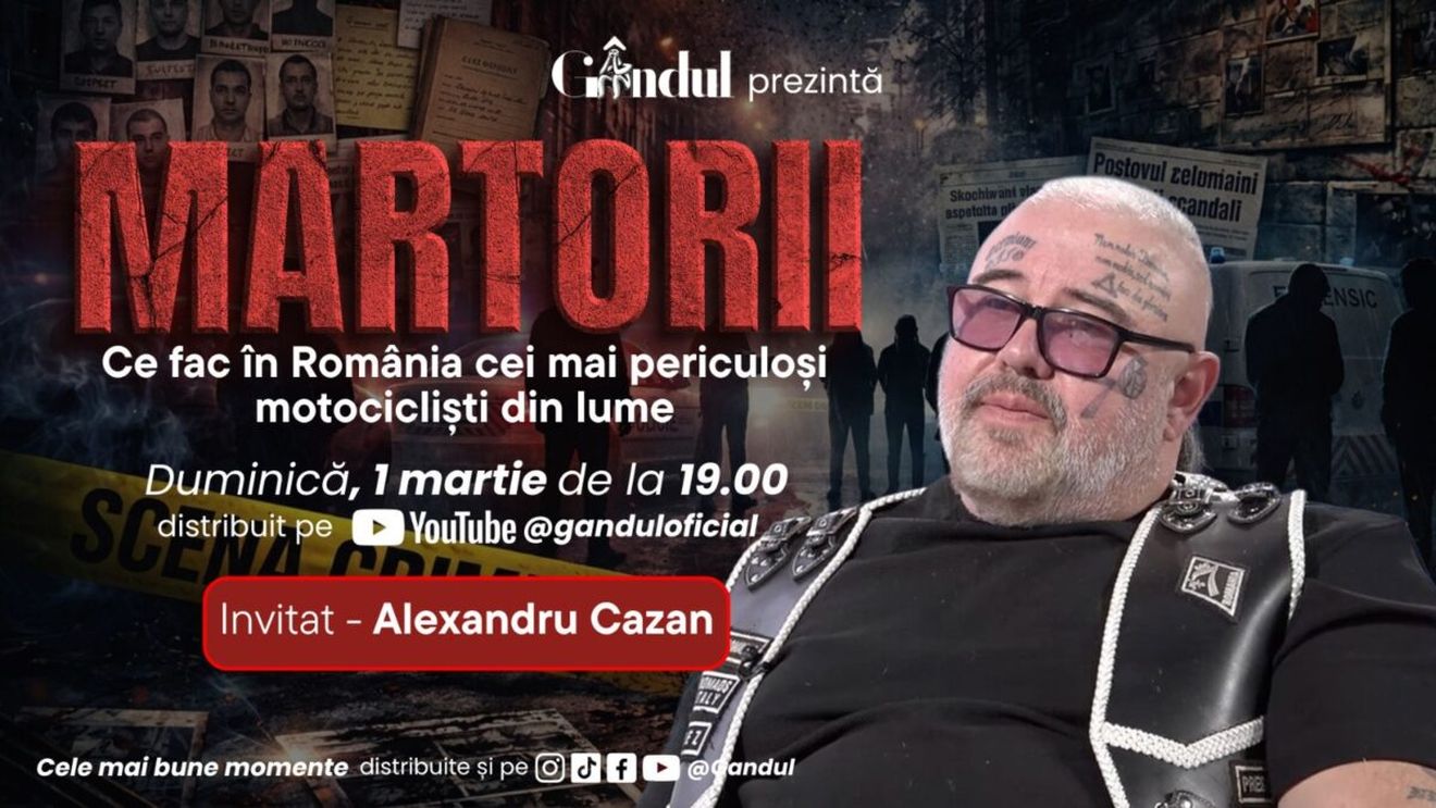 Alexandru Cazan, președintele Gremium Nomads România, invitat la MARTORII – duminică, 1 martie, ora 19:00