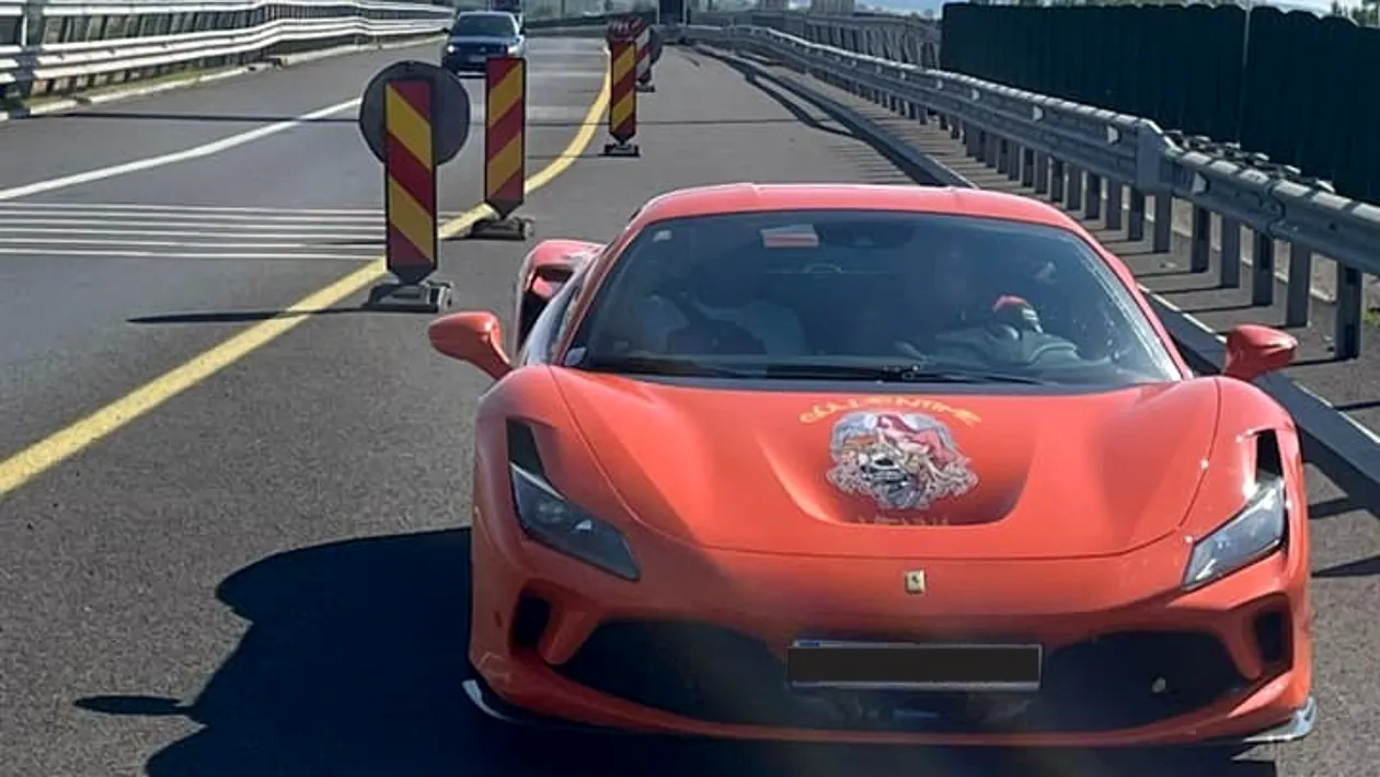 Incredibil! Cine se afla la volanul Ferrari-ului care a fost prins circulând cu 230 km/h pe A1